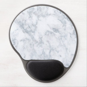 White and Gray Marble Gel Mouse Pad