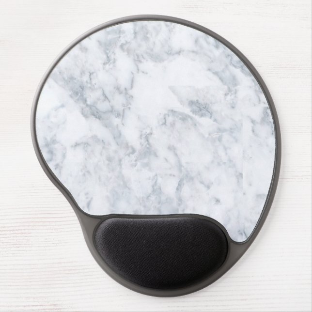 White and Gray Marble Gel Mouse Pad (Front)