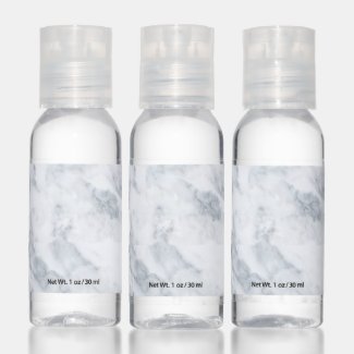 White and Gray Marble Hand Sanitizer