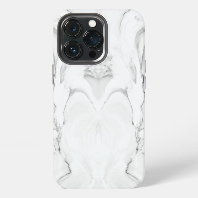 White and Gray Marble iPhone Case (Back)