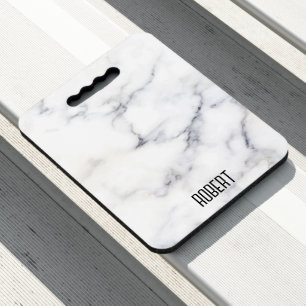 White and gray marble texture image seat cushion