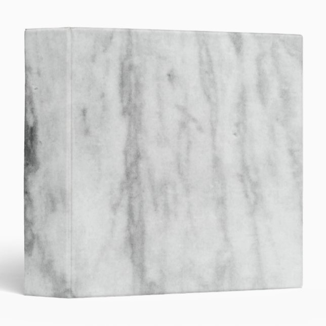 White And Gray Marble Texture Pattern Binder (Front/Spine)