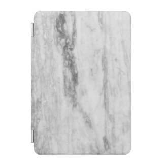 White And Gray Marble Texture Pattern iPad Mini Cover