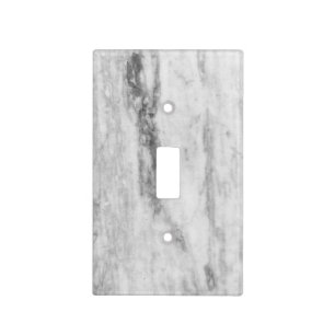 White And Gray Marble Texture Pattern Light Switch Cover