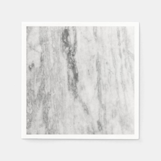 White And Gray Marble Texture Pattern Napkins (Front)