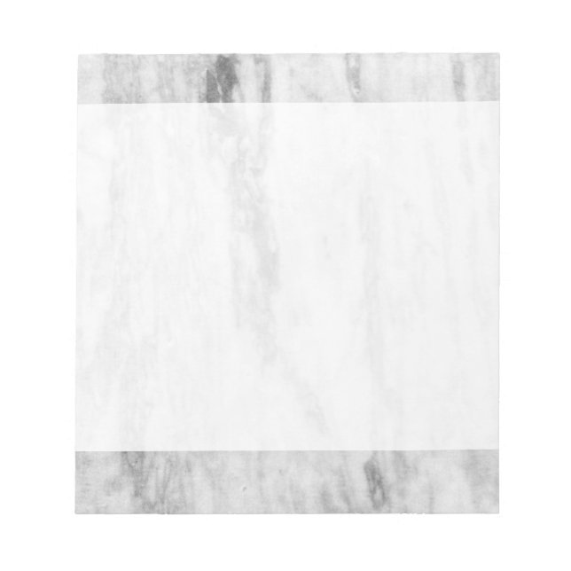 White And Gray Marble Texture Pattern Notepad (Front)