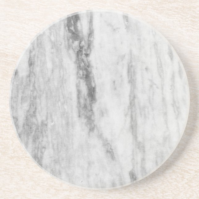 White And Gray Marble Texture Pattern Sandstone Coaster (Front)