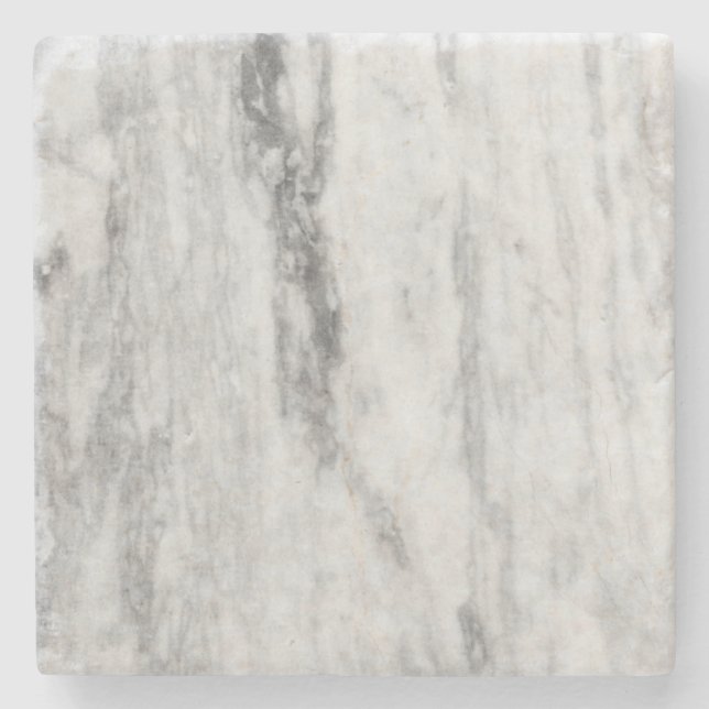 White And Gray Marble Texture Pattern Stone Coaster (Front)