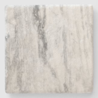 White And Gray Marble Texture Pattern Stone Coaster