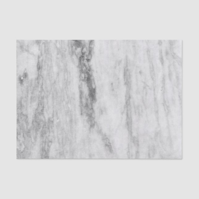 White And Gray Marble Texture Pattern Tissue Paper (Front)
