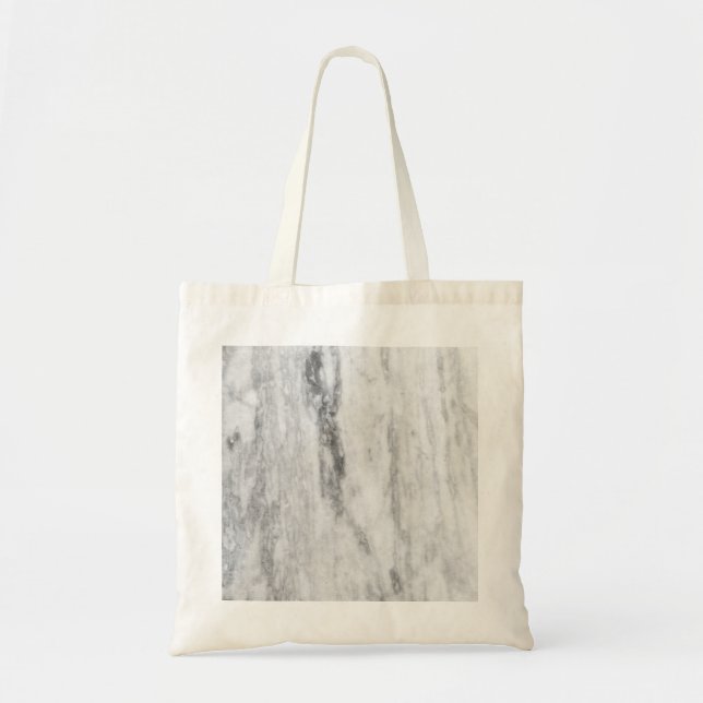 White And Gray Marble Texture Pattern Tote Bag (Front)