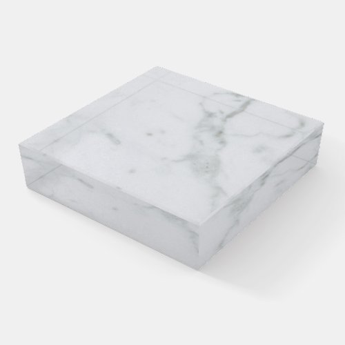 White and Gray Marble Top Paperweight