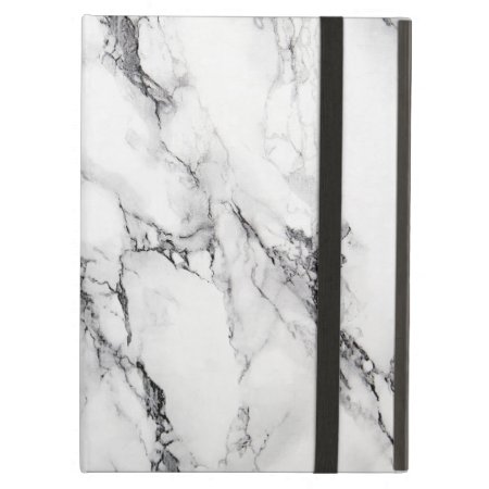 White And Gray Marbled Stone Pattern Case For Ipad Air
