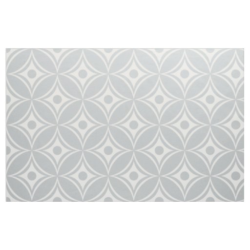 White And Gray Retro Geometric Seamless Pattern Fabric