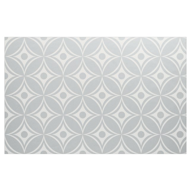 White And Gray Retro Geometric Seamless Pattern Fabric (Fat Quarter)