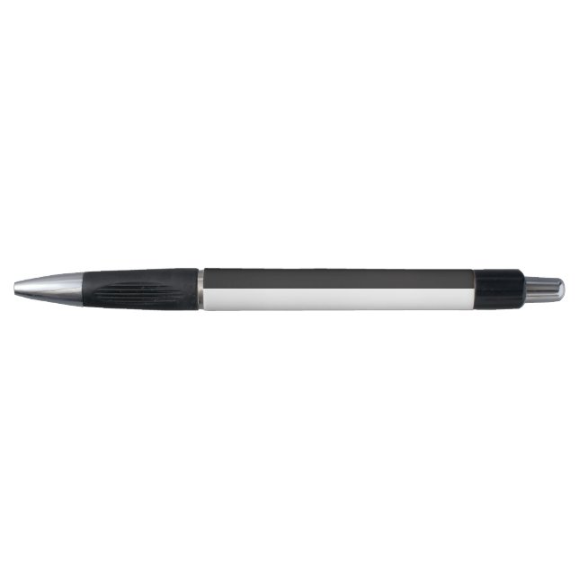 White and Gray Simple Extra Wide Stripes Pen (Front)