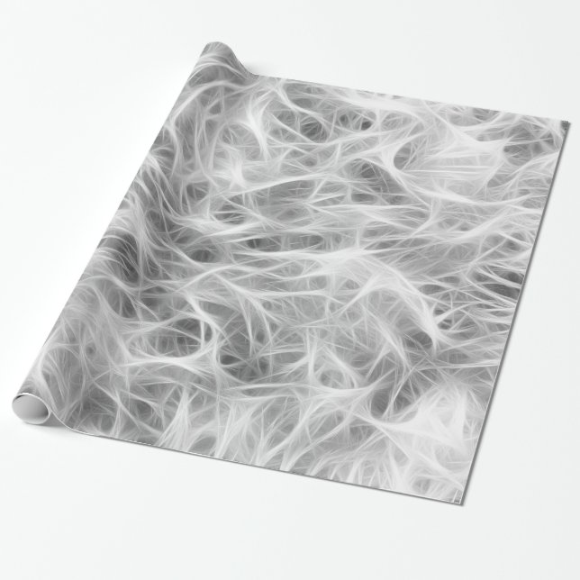 White And Gray Smoke Wrapping Paper (Unrolled)