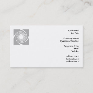 White and gray spiral design. business card
