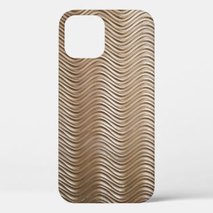White and gray striped textile iPhone 12 case