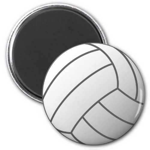 White and Gray Volleyball Magnet
