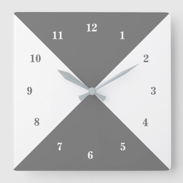 White and Gray Wall Clock - Custom Color (Front)