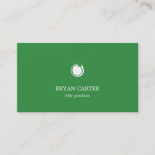 White And Green Business Card