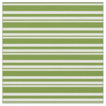 [ Thumbnail: White and Green Colored Striped Pattern Fabric ]