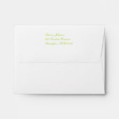 White and Green Damask A2 Envelope (Back (Top Flap))