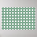 White and Green Diamond Pattern