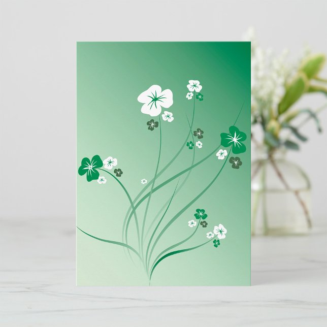 White And Green Flowers Invitation (Creator Uploaded)