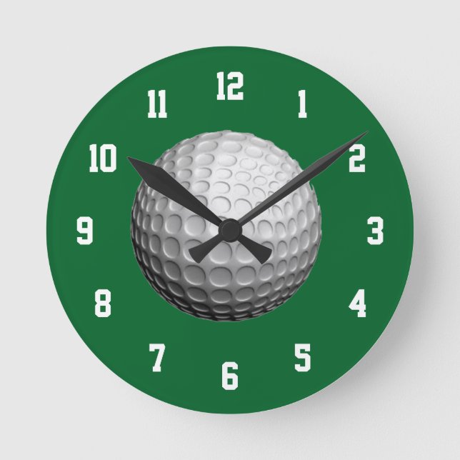 White and Green Golf Clock (Front)