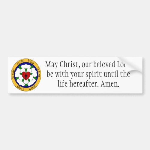 White And Green Luther Rose Bumper Sticker