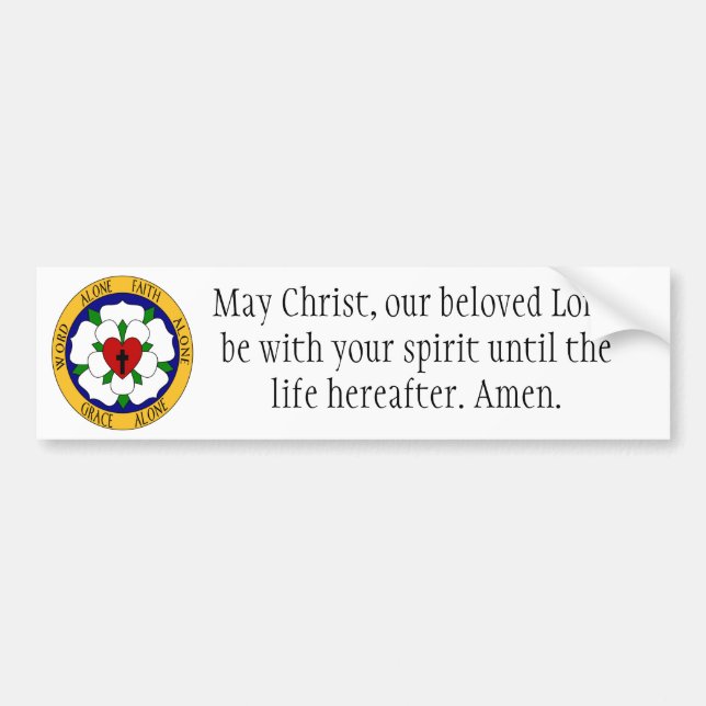 White And Green Luther Rose Bumper Sticker (Front)