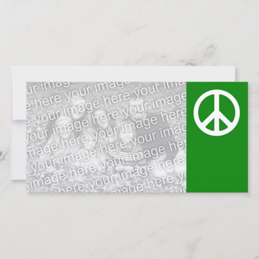 White and Green Peace Symbol (Front)