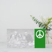 White and Green Peace Symbol (Standing Front)