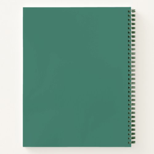 White and Green Spiral Notebook