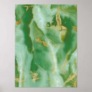 White and green stone texture poster