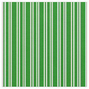 White and Green Striped/Lined Pattern Fabric