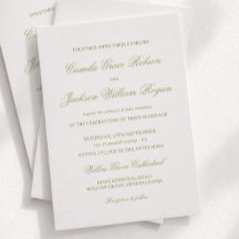 White and Green Wedding