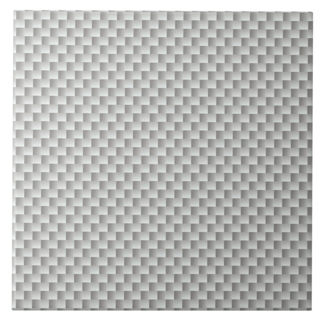 White and Grey Carbon Fiber Graphite Tile (Front)