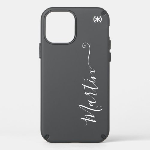 White and Grey Elegant Typography Speck iPhone 12 Case