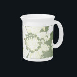 White and Grey Floral Porcelain Pitcher<br><div class="desc">I first drew these flowers out of an assignment for the fabulous Make it in Design school. I then brought them into illustrator after scanning them at 300 dpi and essentially learned how to use the software with these, making a fabulous mess of flowers and enjoying every minute of it....</div>