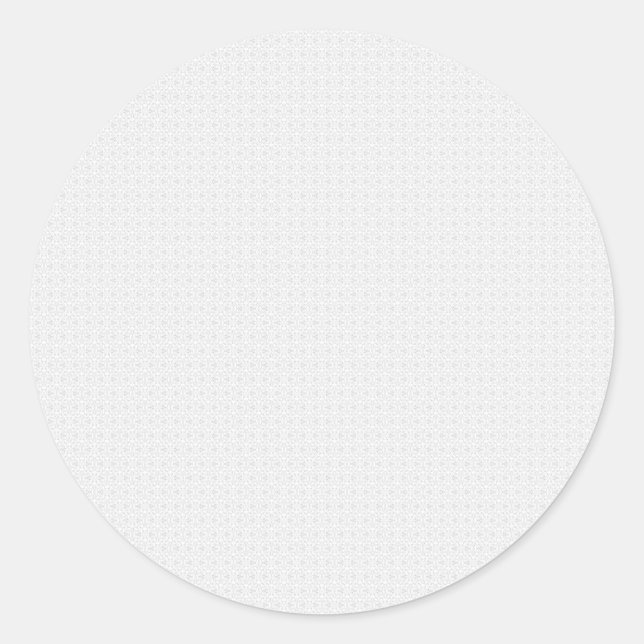 White and grey geometric pattern with interlocking classic round sticker (Front)
