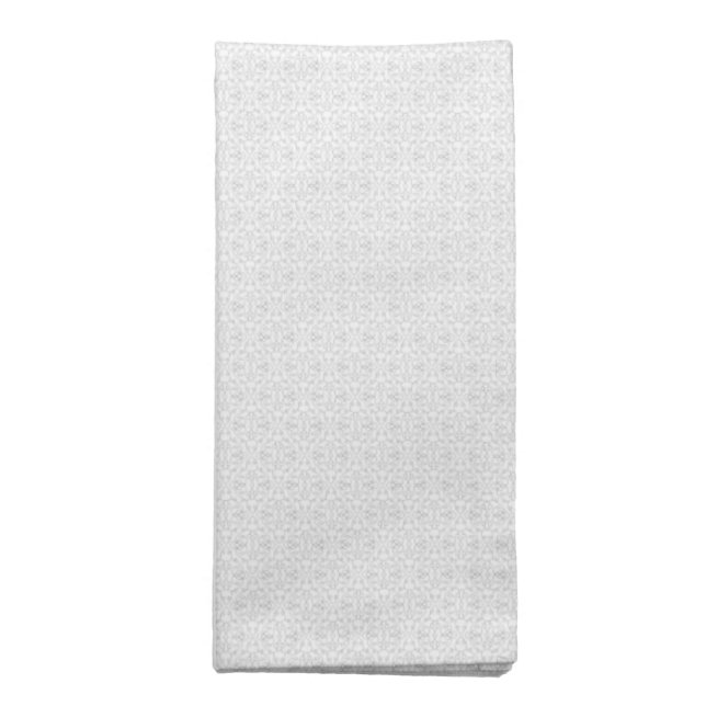 White and grey geometric pattern with interlocking cloth napkin (Folded)
