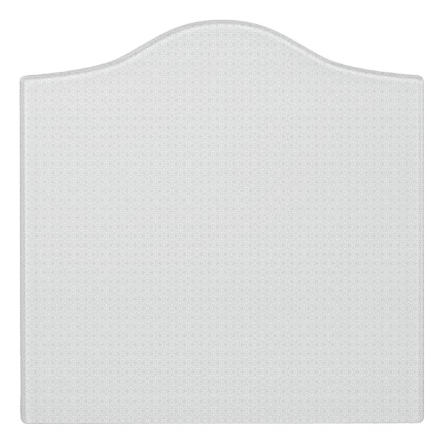 White and grey geometric pattern with interlocking door sign (Large Crest Front)