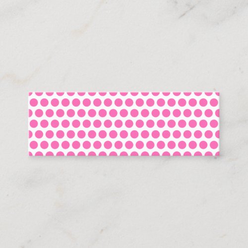White and Hot Pink Polka Dots Business Cards