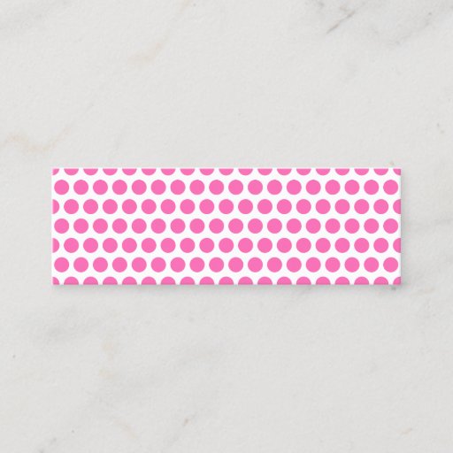 Customizable White and Hot Pink Polka Dots Business Cards