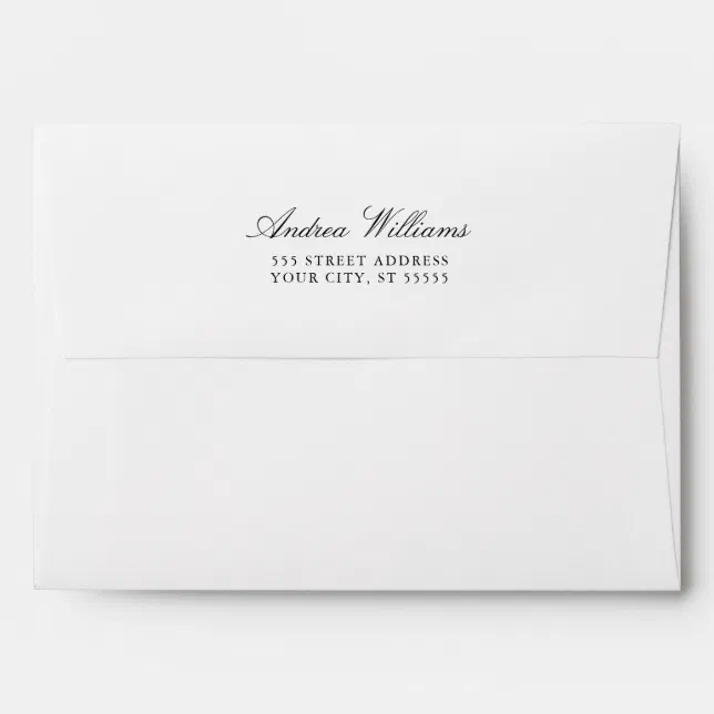 White and Kraft Lined- Invitation Envelope | Zazzle