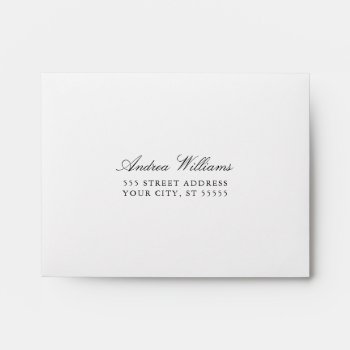 White And Kraft Lined Rsvp Envelope by Whimzy_Designs at Zazzle