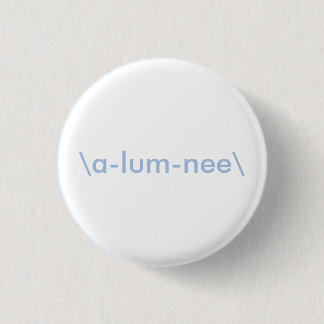 White and Light Blue Alumnae Button